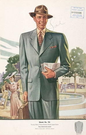 Каталог мужской моды Detmer Woolens Newest Styles за 1939 год