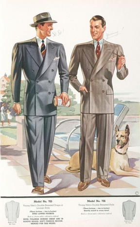 Каталог мужской моды Detmer Woolens Newest Styles за 1939 год